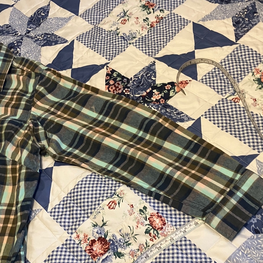 Duluth Trading Co Women's Plaid Button Down Shirt - Blue, Mint, Pink - Picture 5 of 5